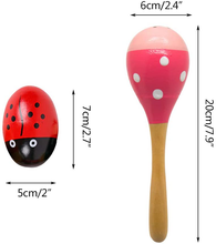 Load image into Gallery viewer, Percussion 6 Pack Wooden Musical Egg  Maraca Shakers - Assorted Colors