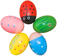 Load image into Gallery viewer, Percussion 6 Pack Wooden Musical Egg  Maraca Shakers - Assorted Colors