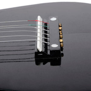 23" Inch Kids Wooden Acoustic Guitar Child Children Guitar Black w/ String Pick