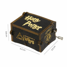 Load image into Gallery viewer, Harry Potter Music Box Black Engraved Wooden Interesting Craft Xmas Gift Kid Toy
