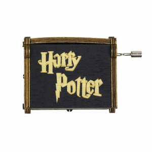 Harry Potter Music Box Black Engraved Wooden Interesting Craft Xmas Gift Kid Toy