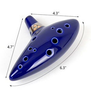 Ocarina 12 Hole Alto C + Song Book- Display Stand- And Neck Cord- Easy-to-Learn