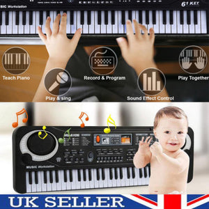 61 Keys Digital Electric Piano Music Electronic Keyboard Organ Mini Microphone