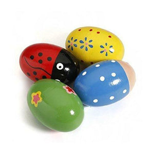ULTNICE 4pcs Kids Baby Wooden Egg Maracas Shakers Music Percussion Toy...
