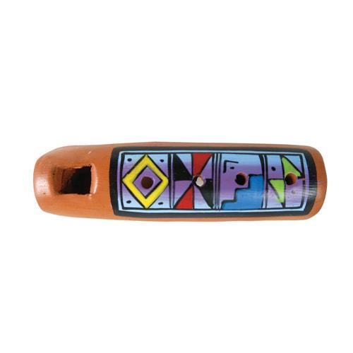 Beautiful Ceramic Coloured Flute 7cm Long  Pendant Hand Made In Peru
