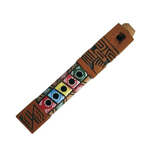 Tarka Flute Hand Carved Hand Painted Woodwind Musical Instrument From Peru